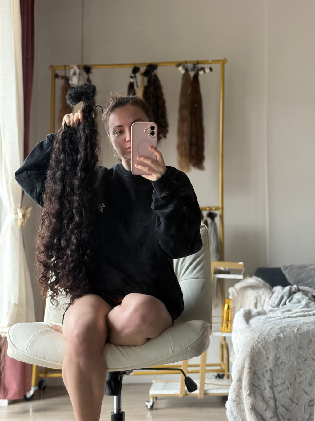 Slavic curl 31” (38”stretched) 80g