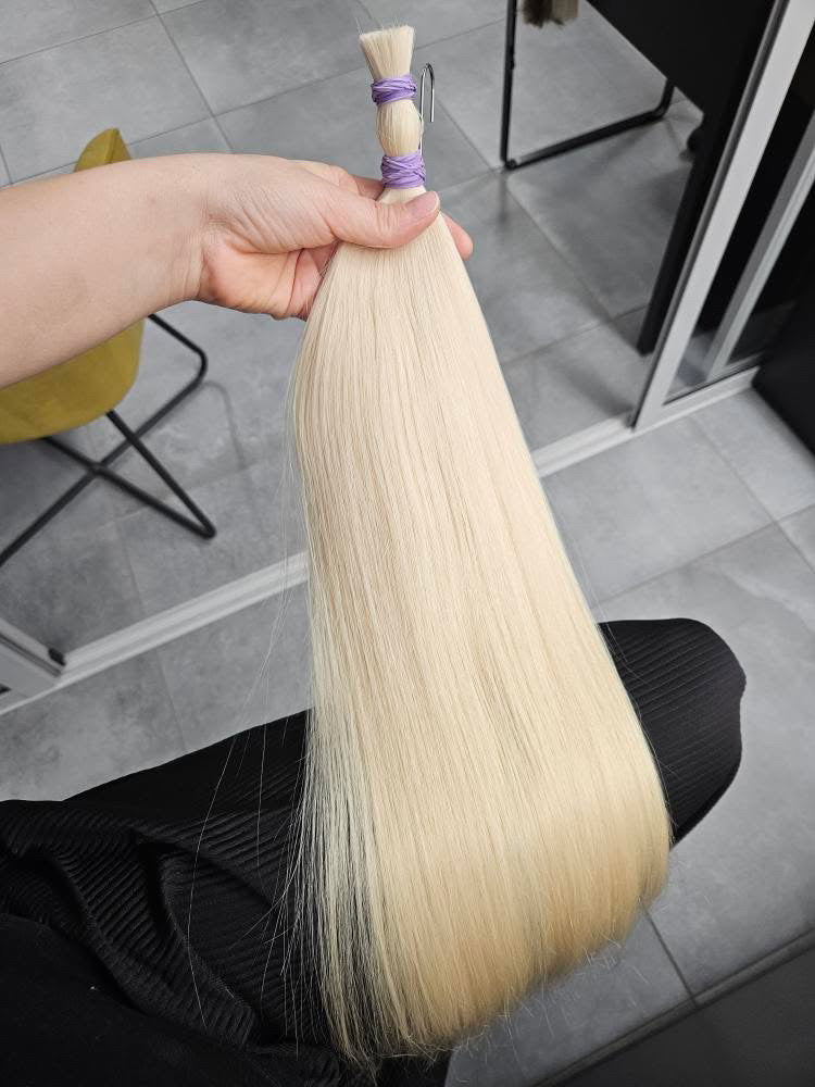 Platinum Blonde Slavic hair 24” 100g