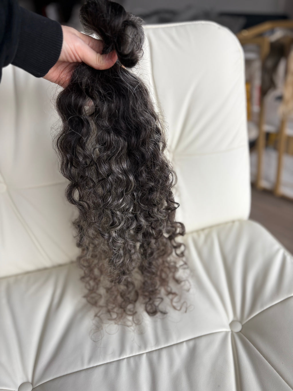 Slavic gray curl 20” 134g