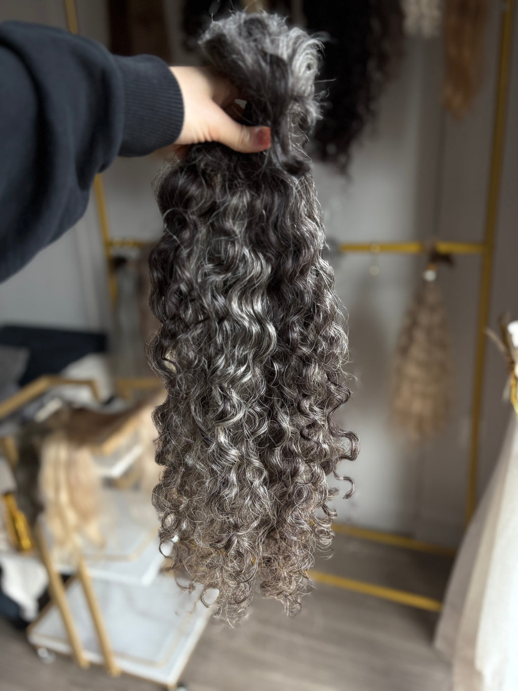 Slavic gray curl 20” 134g