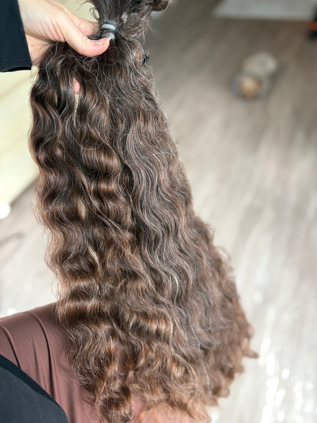 Slavic gray mix curl 24” 148g