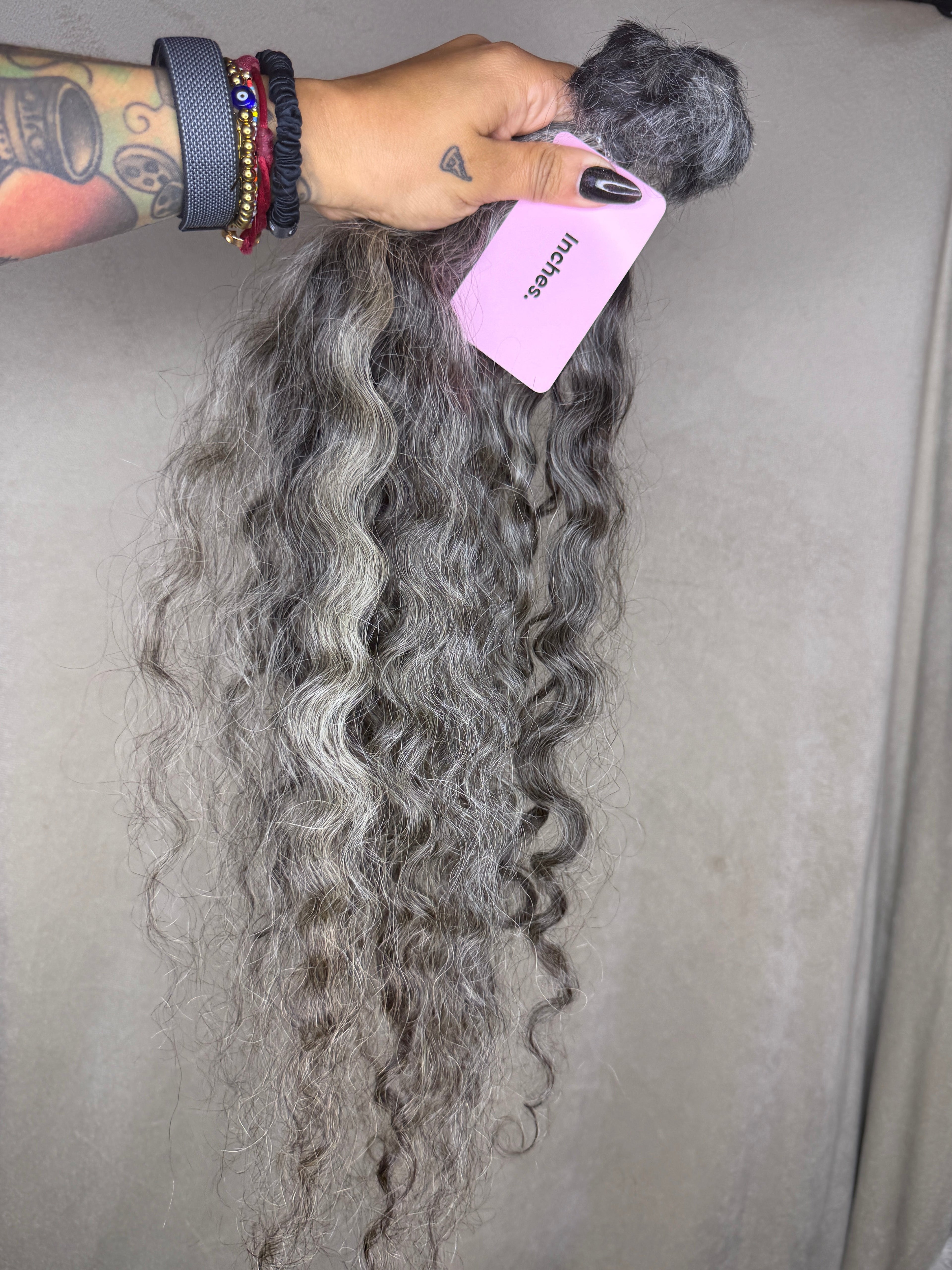 Slavic curly gray A0119 25” 71g