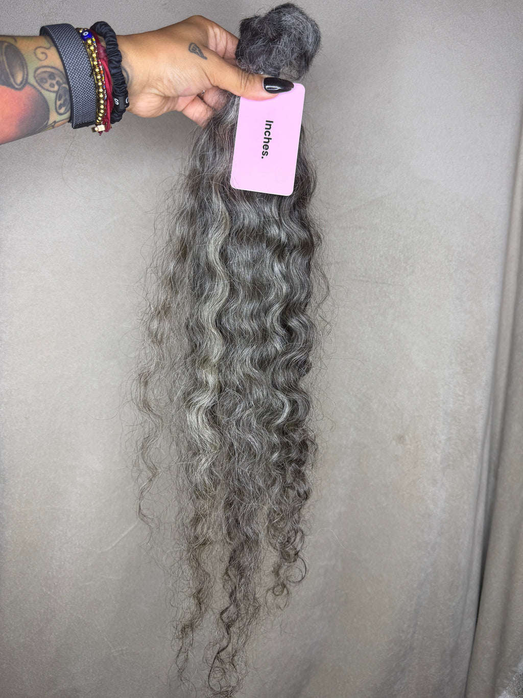 Slavic curly gray A0119 25” 71g