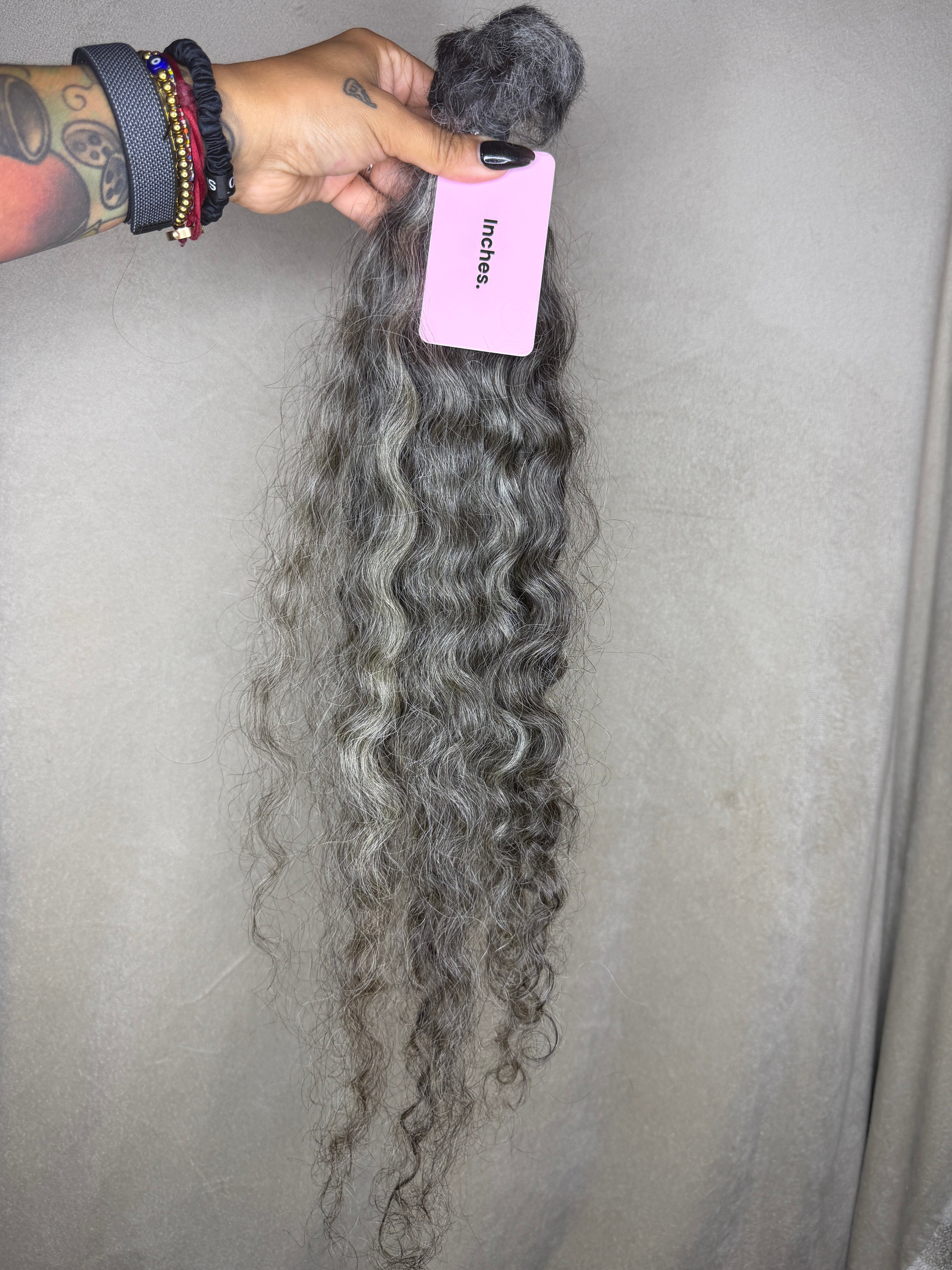 Slavic curly gray A0119 25” 71g