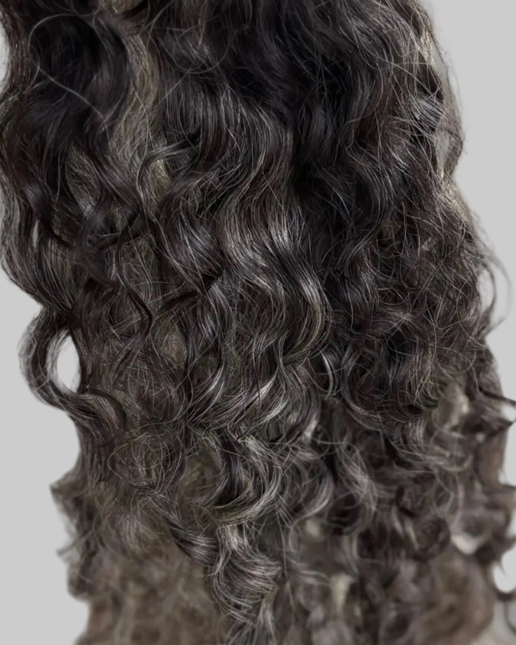 Slavic gray curl 20” 134g
